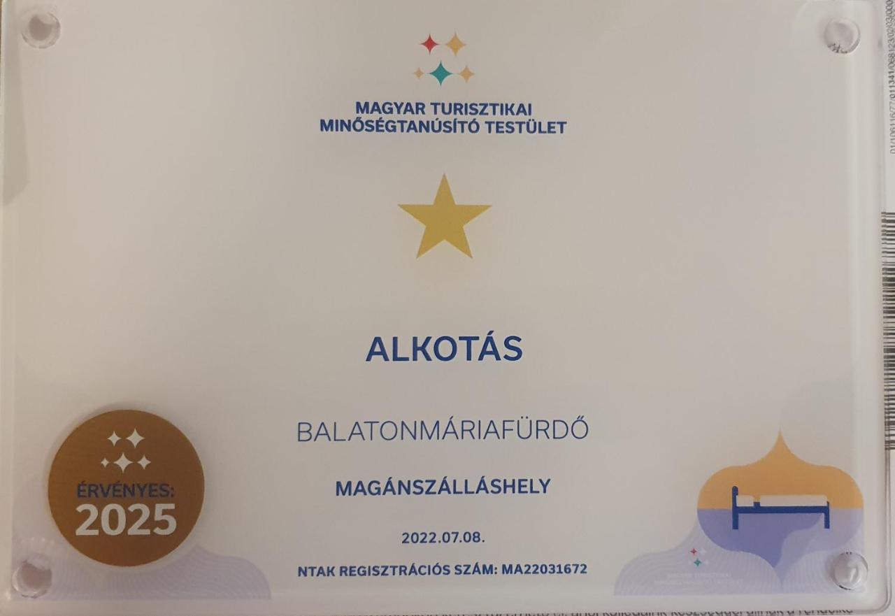 Alkotas Villa Balatonmáriafürdő Екстериор снимка